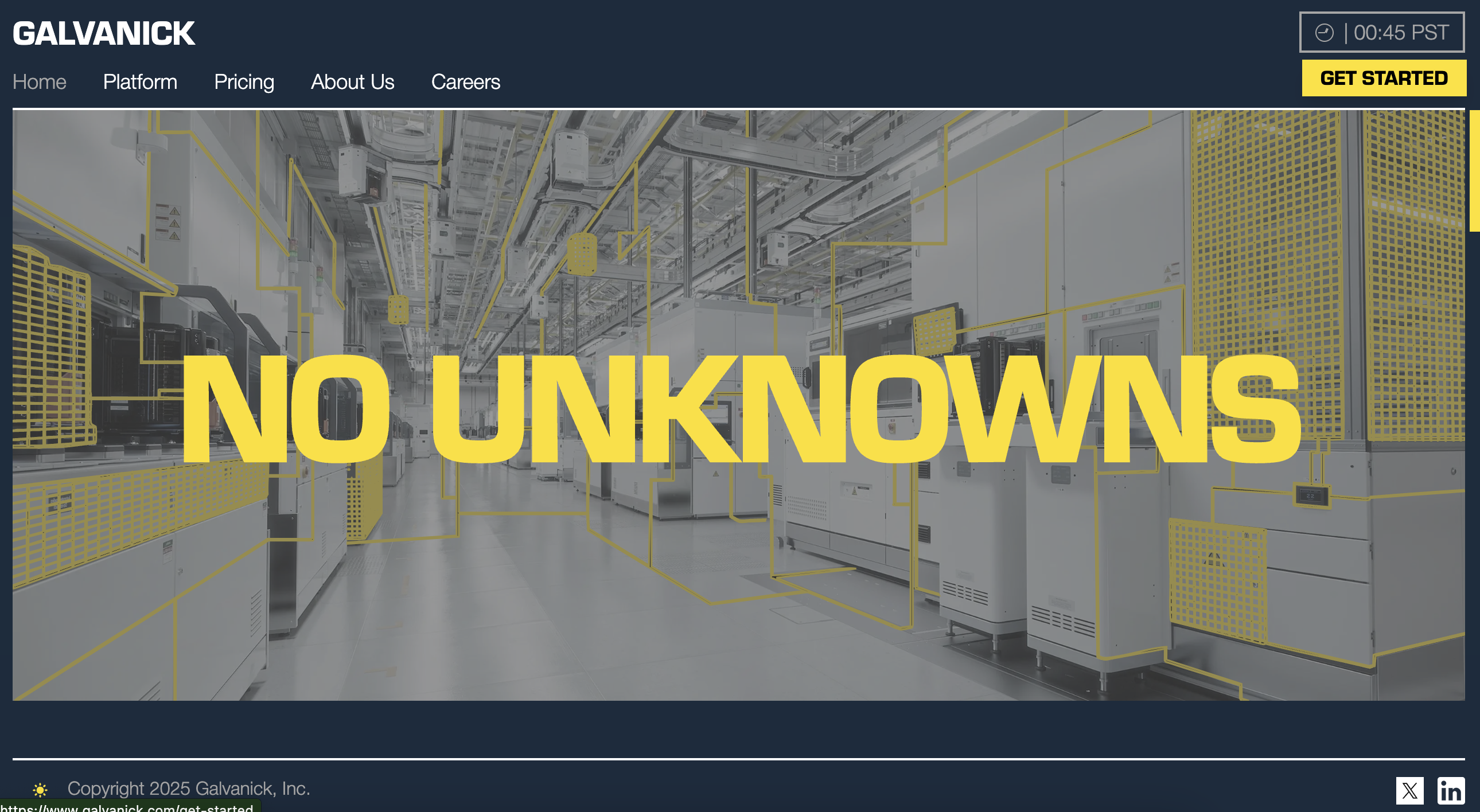 Galvanick landing page